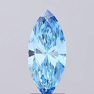 Diamante cultivado en laboratorio de corte marquesa de 1.59 ct, color azul intenso, pureza VVS2, para joyería. - Product Image 5