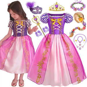 Disfraz de Rapunzel para Niña, Traje de Spandex con Vestido para Fiestas Infantiles - Product Image 1