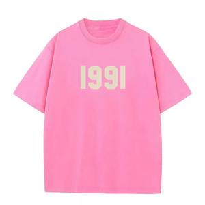 เสื้อยืดผู้ชายฤดูร้อนคอลูกเรือแขนสั้นทรงหลวมผ้าฝ้าย100% พิมพ์ลายดีไซน์ขายดีเสื้อลำลองสั่งทำ - Product Image 5