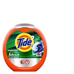 Cápsulas de Detergente para Ropa Tide Power Pods con Febreze, Aroma Botanical Rain, Frescura Durante Todo el Día, 45 Unidades (Paquete de 2) - Product Image 1
