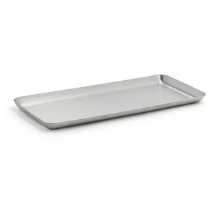 Bandeja decorativa rectangular de Metal plateado de mayor tendencia para comedor, comida, bebidas, frutas, desayuno, bandeja decorativa, Platos y platos - Product Image 5