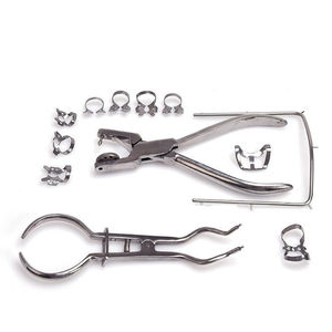 Kit de barrage dentaire en caoutchouc de qualité supérieure avec pinces, instruments chirurgicaux dentaires - Product Image 1