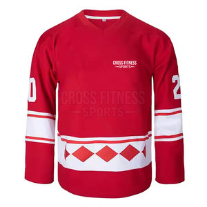 Jersey de hockey sobre hielo de poliéster 100% a granel en tamaño adulto ropa de entrenamiento Jersey equipo deportivo de Color sólido - Product Image 1