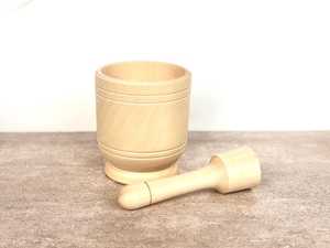 Eco-friendly Wooden <b>Mortar</b> and Pestle Set for Spice Garlic for Customized Size for Natural <b>Colour</b> Wood - Product Image 5