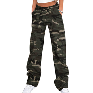 Fall 2025 Casual Cargo <b>Pants</b> for Women Streetwear Fashion Wide Straight <b>Ladies</b> Camo <b>Pants</b> Straight Leg Cargo <b>Pants</b> Women - Product Image 1