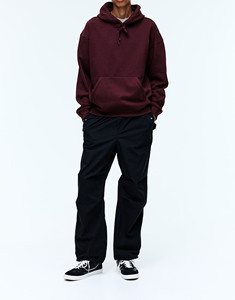 Primavera de alta calidad de Color sólido con capucha Casual en blanco logotipo personalizado diseño hombres sudaderas con capucha más conjunto de jersey de lana - Product Image 4