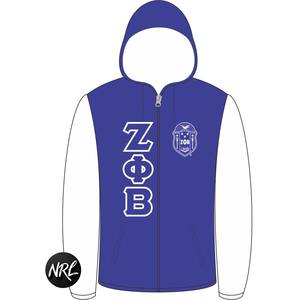 Veste de course de conception de logo personnalisé de haute qualité imperméable léger coupe-vent séchage rapide zeta phi beta pull veste à fermeture éclair - Product Image 3