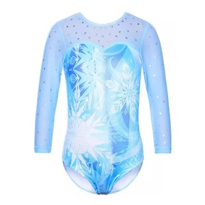 ชุดเต้นเล่นยิมนาสติกผ้าไนลอนใส่ได้ทั้งชายและหญิงชุดนักเต้นที่ดูบอบบางเป็นประกายชุดซ้อมเพชรตาข่ายพิมพ์ลาย3D งานตามสั่งชุดฝึกเต้น - Product Image 1
