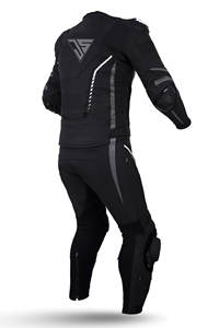 ชุดหนังสำหรับขี่มอเตอร์ไซค์ฤดูหนาวสำหรับผู้ชาย หนังแท้ กันลม ย้อมสี ยืดได้ ป้องกันไหล่ เข่า ข้อศอก - Product Image 2