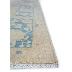 Tapis vintage en laine dorée noué à la main, motif médaillon chinois traditionnel, rectangulaire 9x12 pour la maison, la chambre, le couloir Pae-4042 - Product Image 4