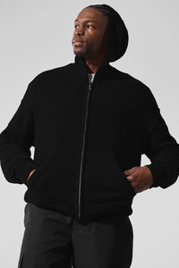 Sweat à capuche noir surdimensionné de haute qualité pour hommes, impression DTG personnalisée, coton français, fermeture éclair bidirectionnelle, poche d'hiver - Product Image 4