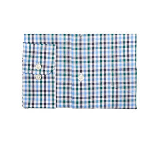 Camicia da Uomo Club Room Navy Gingham Vestibilità Regolare in Popeline Elasticizzato Antipiega con Colletto alla Coreana Taglie XL (17-32-33) - Product Image 3