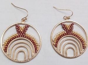 ยอดนิยมชุบทองหลายสีโค้งมนการออกแบบเย็บปักถักร้อยต่างหูผู้หญิง U Nisex เครื่องประดับศาสนายอดนิยมครบรอบงานแต่งงาน - Product Image 2