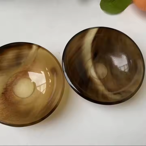 Cuenco respetuoso con el medio ambiente, cuenco duradero para el hogar, jepenese y exhibición de mesa, cubiertos, ensaladera con cuerno de búfalo, artesanías de media luna - Product Image 1