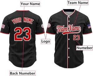 Maillots de baseball confortables et respirants personnalisés avec noms et numéros imprimés Ensemble personnalisé pour les ligues de fans d'équipes sportives - Product Image 5