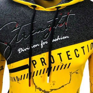 Sweat à capuche personnalisé pour homme en polaire polyester 400 GSM, streetwear, pull, entièrement personnalisé, impression par transfert thermique, séchage rapide - Product Image 3