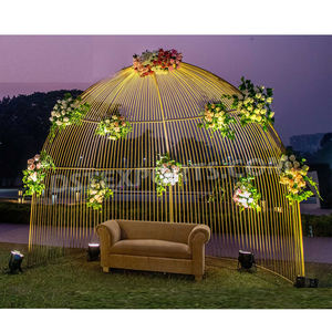 Décor de mariage en plein air à la mode Design splendide Cage en métal Demi-cage élégante pour les mariages - Product Image 1