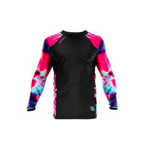 Camiseta Deportiva de Compresión para Gimnasio, Estilo Rash Guard, con Logotipo Personalizado 2026, Color Negro, Ropa Deportiva Lisa para Hombre - Product Image 1