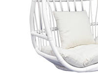Fauteuil suspendu en rotin en forme d'œuf moderne avec support, chaise suspendue en osier pour patio extérieur, balcon, chambre ou salon
