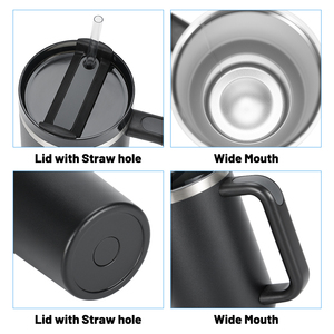 40oz công suất cao thép không gỉ cốc ngoài trời đôi tường cách nhiệt chân không <span class=keywords><strong>Flask</strong></span> Tumbler với rơm và nắp - Product Image 6