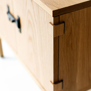 Nuevos modelos de mesita de noche de madera de teca natural con dos puertas Muebles de lujo Dormitorio-Kilo - Product Image 5