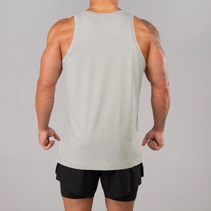 86% polyester 14% élasthanne, sport, sans couture, séchage rapide, débardeur de course à pied pour homme, impression personnalisée, respirant, débardeur de course à pied pour la salle de sport - Product Image 3