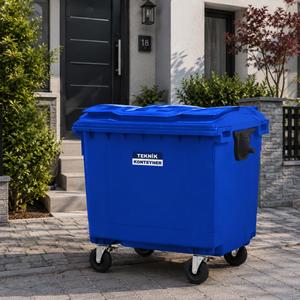 1100 L Wheelie <b>Bin</b> HDPE Outdoor Plastic Waste Container Teknik Brand Turkish Manufacturer in Istanbul - Product Image 2