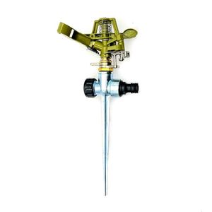 Metal garden <b>sprinkler</b> with durable spinning <b>head</b> and reinforced support for medium to large size lawns or parks - Product Image 2