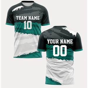 Conjuntos de Camisetas de Fútbol Americano y Fútbol para Adultos Personalizadas al por Mayor, Diseño Vibrante en Verde y Blanco con Servicio - Product Image 2