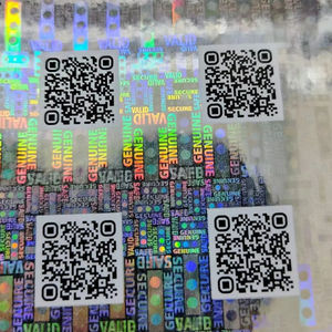 Etiqueta Ovalada Holográfica Plateada Personalizable con Código QR, Impermeable, Anti-Falsificación y a Prueba de Manipulación - Product Image 1