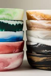 Bols à soupe en résine époxy 100% faits à la main, emballage personnalisé, luxe, fête, haute brillance, durables, écologiques - Product Image 6