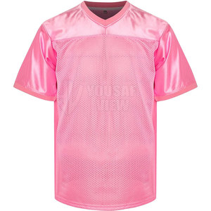 เสื้อตาข่ายโพลีเอสเตอร์สำหรับผู้ชายเสื้อยืดแขนสั้นคอวีระบายอากาศ - Product Image 1