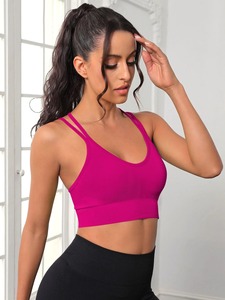 Sujetador deportivo de entrenamiento para mujer, ropa deportiva de Yoga sin costuras, Push Up, venta al por mayor - Product Image 4