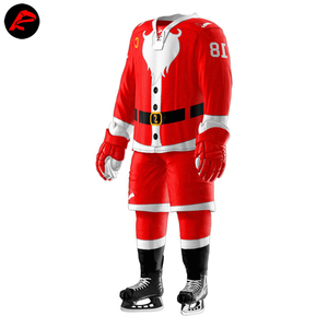Ensembles d'uniformes de hockey sur glace personnalisés Vêtements de sport de style unique avec nom d'équipe Impression par sublimation OEM Nom d'équipe personnalisé - Product Image 4