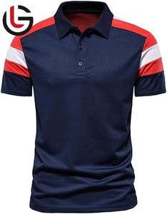 Venta caliente High Street Formal Nuevo 100% Tela de LICRA de algodón orgánico Tallas grandes Casual Liso Impreso Polo de golf Camiseta para hombres - Product Image 1