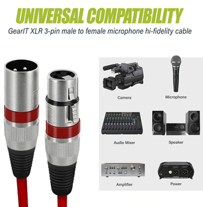สายไมโครโฟน XLR ตัวผู้ไปยัง XLR ตัวเมีย,สายสัญญาณเสียงสำหรับไมโครโฟนสายแพทช์สี - Product Image 5