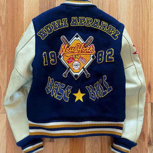 High Quality Men's Winter High Street <b>Letterman</b> <b>Jacket</b> Chenille Embroidery Shell Leather Sleeves Waterproof Customizable Design - Product Image 3