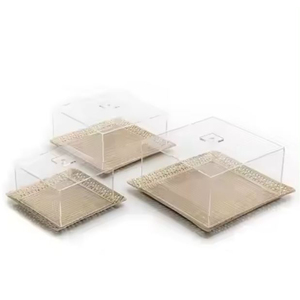 Juego de 2 bandejas de madera con asas de cuerda Diseño admirable Bandejas para servir postres de comida de madera para accesorios de utensilios de cocina - Product Image 4