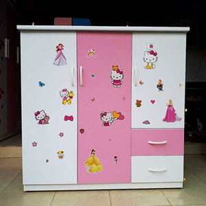 Armoire en plastique minimaliste taïwanaise pour enfants, design moderne et simple, gain de place, 2 niveaux, pour la maison, l'appartement, la chambre à coucher - Product Image 1