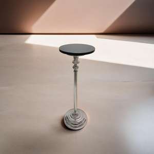 <b>Small</b> Vintage <b>Metal</b> Decor Aluminium End <b>Table</b> Designed in Minimalist Style - Product Image 2