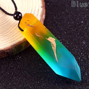 Résine transparente Unique Design pendentif collier femmes bois naturel résine collier bijoux de mode cadeau parfait Design Vintage - Product Image 3