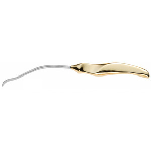 Juego de instrumentos manuales para lifting facial endoscópico tipo Ramirez, desecctor de fascia facial media, mango chapado en oro de acero inoxidable de 9-1/8" (23 cm) - Product Image 1