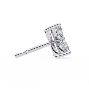 Boucles d'oreilles classiques en or 18 carats pour femmes, diamants de laboratoire de qualité supérieure, taille marquise, uniques - Product Image 5