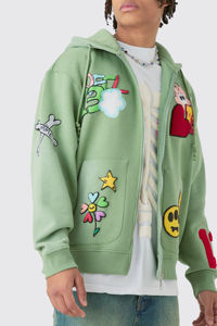 Sudaderas con capucha para hombre con logotipo de impresión personalizado de gran tamaño y peso pesado de lana gruesa en blanco de algodón - Product Image 2