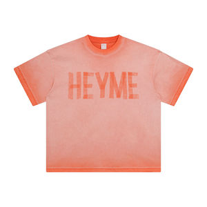 Camiseta informal de gran tamaño para hombre, Camiseta con estampado de gran tamaño personalizado, transpirable, con hombros caídos, 100% algodón, cuello redondo, diseño estampado - Product Image 3