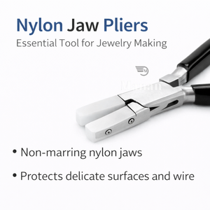 Pince à bec en nylon en acier inoxydable pour la fabrication de bijoux, outil de redressement de fil sans rayures - Product Image 2