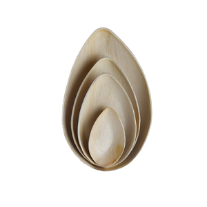 ภาชนะใส่อาหารแบบใช้แล้วทิ้งที่ย่อยสลายได้เป็นมิตรกับสิ่งแวดล้อมถาดไข่ใบปาล์มทรงกลมสำหรับงานเลี้ยงงานแต่งงานปิกนิกคุณลักษณะการให้บริการที่ย่อยสลายได้ - Product Image 6