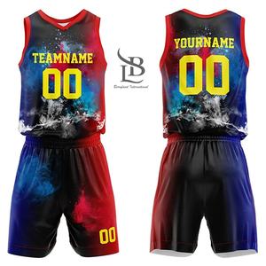 Uniformes de basket-ball personnalisables à séchage rapide, sublimation intégrale, maillots et shorts best-sellers, tailles plus grandes, service OEM - Product Image 1