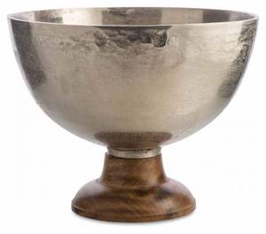 Plato de madera hecho a mano para servir, juego de Metal decorativo con acabado Natural para frutos secos, dátiles, fruta seca para servir en el hogar y el restaurante - Product Image 3