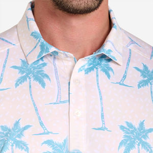 เสื้อลำลองผู้ชายสีดำแขนสั้นผ้าฝ้ายเยื่อไผ่ปรับแต่งได้ - Product Image 4